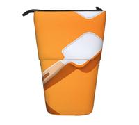 WZYCWB White Spatula Printed Retractable Pen Holder Suitable for use as a Simple Cosmetic Bag, Wallet, etc.