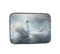WZYCWB White swan on ice 10 inch Laptop sleeve compatible with 10-17-inch laptops. A lightweight, portable, and stylish accessory.