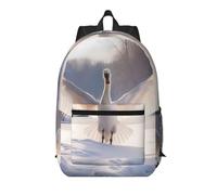 WZYCWB white swan Printed backpack with pockets - suitable for work, business trips, travel, sports