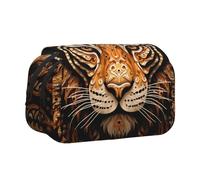 WZYCWB white-whiskered tiger Portable Pencil Case ideal for organizing pens in the office or storing makeup brushes