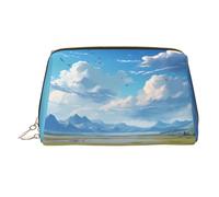 WZYCWB Wide Open Prairie. Printed Leather Cosmetic Bag - Stylish and Portable Cosmetic Storage Bag