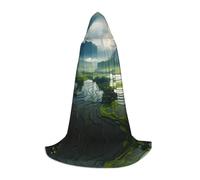 WZYCWB Wide rice fields M Patterned Hooded Cape Cosplay Costume - Holiday Party Costume Props
