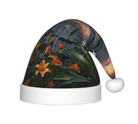 WZYCWB Wild Lily Dream Flower Sea Print Christmas Party Hat, Children's Class Activity Gift, Christmas Holiday Decoration Prop