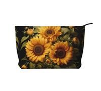 WZYCWB with The Yellow Sunflower Patterned Toiletry Storage Bag, Essential for organizing Cosmetics and Skincare Products.