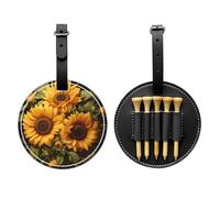 WZYCWB with The Yellow Sunflower Special Printed Golf tee Storage Bag - Portable Hanging Buckle Design