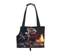 WZYCWB withered rose Printed Pet Shoulder Bag - Lightweight, Breathable Travel Small Pet Shoulder Bag