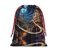 WZYCWB Wonderful Road L Printed Gift Bags - Perfect for Weddings, Christmas, and Holidays - S/M/L