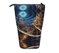 WZYCWB Wonderful Road Printed Retractable Pen Holder Suitable for use as a Simple Cosmetic Bag, Wallet, etc.