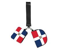 WZYCWB Wristlet Coin Purse for Unisex Adults, Polyester, Zip Closure, 10 x 12 x 3 cm, Dominican Republic Print, 2 Compartments
