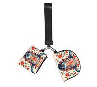 WZYCWB Wristlet Coin Purse for Unisex, Polyester, Zipper Closure, 10 x 12 x 3 cm, Animal Print, 2 Compartments