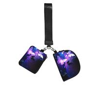 WZYCWB Wristlet Coin Purse for Unisex, Polyester, Zipper Closure, 10 x 12 x 3 cm, Butterfly Print, 2 Compartments