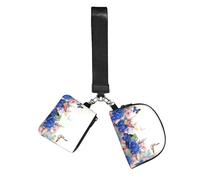 WZYCWB Wristlet Coin Purse for Unisex, Polyester, Zipper Closure, 10 x 12 x 3 cm, Butterfly Print, 2 Compartments