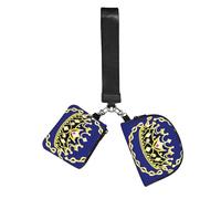 WZYCWB Wristlet Coin Purse for Unisex, Polyester, Zipper Closure, 10 x 12 x 3 cm, Crown Print, 2 Compartments