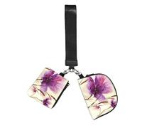 WZYCWB Wristlet Coin Purse for Unisex, Polyester, Zipper Closure, 10 x 12 x 3 cm, Watercolor Flower Print, 2 Compartments