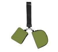 WZYCWB Wristlet Coin Purse Unisex Olive Green Polyester Zip 10 x 12 x 3 cm with 2 Compartments