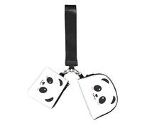 WZYCWB Wristlet Coin Purse Unisex Polyester with Zip Closure, 10 x 12 x 3 cm, Panda Animal Print, 2 Compartments