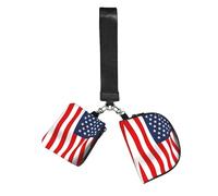WZYCWB Wristlet Coin Purse Unisex Polyester Zip 10 x 12 cm American Flag Print 2 Compartments