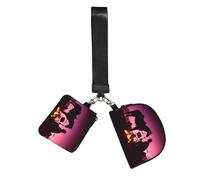 WZYCWB Wristlet Coin Purse Unisex Polyester Zip 10 x 12 cm Cowboy West Print with 2 Compartments