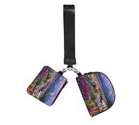 WZYCWB Wristlet Coin Purse Unisex Polyester Zip 10 x 12 x 3 cm Floral Print with 2 Compartments