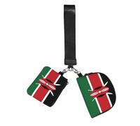 WZYCWB Wristlet Coin Purse Unisex Polyester Zip 10 x 12 x 3 cm Kenya Flag Print 2 Compartments