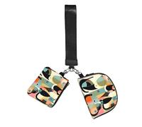 WZYCWB Wristlet Coin Purse Unisex Polyester Zip Animal Print with 2 Compartments