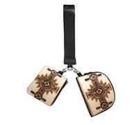 WZYCWB Wristlet Coin Purse Unisex Polyester Zip Native American Print with 2 Compartments