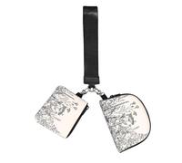 WZYCWB Wristlet Coin Purse Unisex Polyester Zip with 2 Compartments, Floral Herbs Botanical Engraving Print