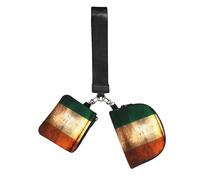 WZYCWB Wristlet Coin Purse Unisex Polyester Zipper 10 x 12 x 3 cm Retro Irish Flag Print with 2 Pockets