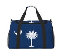 WZYCWB Wyoming State Flag Printed fitness travel bag. Perfect for yoga training, short trips, and swimming gear., South Carolina Flag, One Size