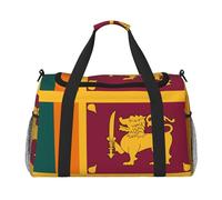 WZYCWB Wyoming State Flag Printed fitness travel bag. Perfect for yoga training, short trips, and swimming gear., Sri Lanka Flag, One Size