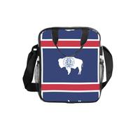 WZYCWB Wyoming State Flag Transparent Shoulder Bag Lunch Handbag with Zipper and Shoulder Strap for Women Men Work Shopping