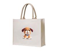 WZYCWB Yarn puppy Printed three-dimensional canvas tote bag suitable for travel, work, fitness, camping and beach carrying
