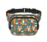 WZYCWB Yellow Fox Sports Waist Bag, Trendy and Fashionable Crossbody Bag, Lightweight Travel Small Bag