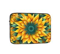 WZYCWB yellow-green sunflower 15 inch Laptop sleeve compatible with 10-17-inch laptops. A lightweight, portable, and stylish accessory.