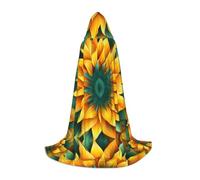 WZYCWB yellow-green sunflower M Patterned Hooded Cape Cosplay Costume - Holiday Party Costume Props