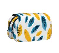 WZYCWB Yellow Mango Pattern Portable Pencil Case ideal for organizing pens in the office or storing makeup brushes