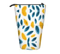 WZYCWB Yellow Mango Pattern Printed Retractable Pen Holder Suitable for use as a Simple Cosmetic Bag, Wallet, etc.