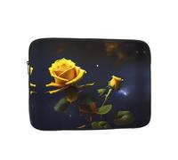 WZYCWB Yellow Roses Starry Night 15 inch Printed laptop sleeve for 10-17-inch laptops, perfect for business, office, school, or university use.