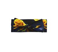 WZYCWB Yellow Roses Starry Night Bow Headband Children Elastic Bow Hair Accessories 0-6 Months Hair Bows for Newborns Infants Toddlers