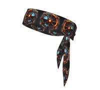 WZYCWB Yin Yang Shield Pattern sports headband for badminton, mountain climbing and cycling sweat-absorbing headband