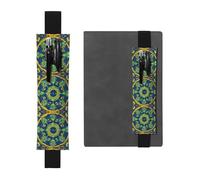 WZYCWB Yin Yang Totem Printed Large-Capacity PVC Pen Holder + Creative Diary Pen Bag Set with Elastic Band Anti-Slip Design