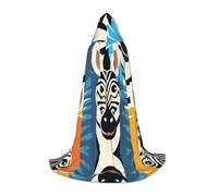 WZYCWB zebra head M Patterned Hooded Cape Cosplay Costume - Holiday Party Costume Props