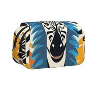 WZYCWB zebra head Portable Pencil Case ideal for organizing pens in the office or storing makeup brushes