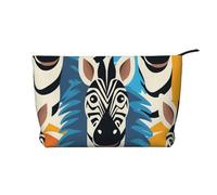 WZYCWB Zebra Head Printed Cosmetic Storage Bag, Perfect for Business Trips and Travel.
