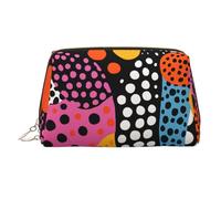 WZYCWB Zebra Polka Dot Printed Leather Cosmetic Bag - Stylish and Portable Cosmetic Storage Bag