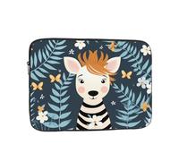 WZYCWB zebra print 12 inch Laptop sleeve compatible with 10-17-inch laptops. A lightweight, portable, and stylish accessory.