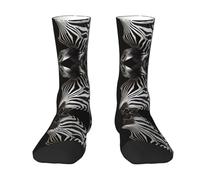 WZYCWB zebra stripes 2 Black-2 Print Mid-Calf Socks, Elastic Sports Socks, Suitable for Running, Fitness, and Daily Workouts