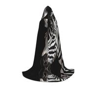 WZYCWB zebra stripes M Patterned Hooded Cape Cosplay Costume - Holiday Party Costume Props