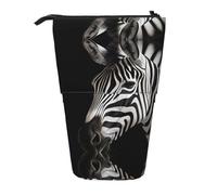 WZYCWB Zebra Stripes Printed Retractable Pen Holder Suitable for use as a Simple Cosmetic Bag, Wallet, etc.