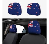 WZYCWBCar Headrest 2 Piece Set, Car Seat Pillow Cover, Suitable for Most Car Headrests, Sedan, Truck, Van New Zealand Flag Pattern